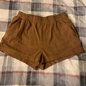 Forever21 Brown Velvet Shorts